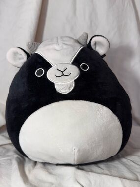 Gregory the Goat Squishmallows Black & White Goat Plush Pillow